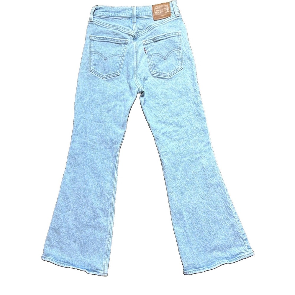 Levi's Premium 70s High Rise Flare Jeans Women's 25x30 Light Wash Denim